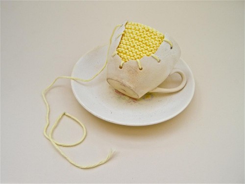 yellow knit web